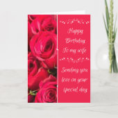 レッドローゼス誕生日 カード (正面)