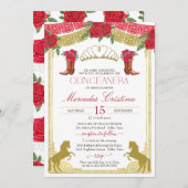 レッドローゼス金ゴールドウエスタンチャロキンセニェラ 招待状 (正面/裏面)