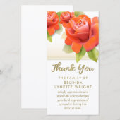 レッドローゼス金ゴールドサンキューシンパカード サンキューカード (正面/裏面)