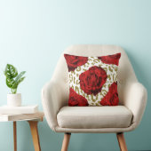 レッドローゼス金ゴールドチータヒョウアニマルプリント クッション (椅子)