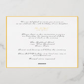 レッドローゼス金ゴールドフレームキンセアニラ 箔招待状 (裏面)