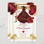 レッドローゼス金ゴールドミクリンスアンスキンセアニラ15アンスキンセアニラ 招待状 (正面/裏面)