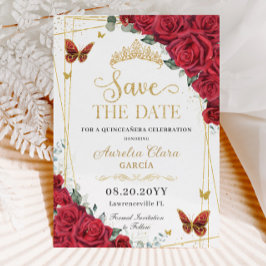 レッドローゼス金ゴールド蝶キンセアニェラスウィート16 セーブザデート