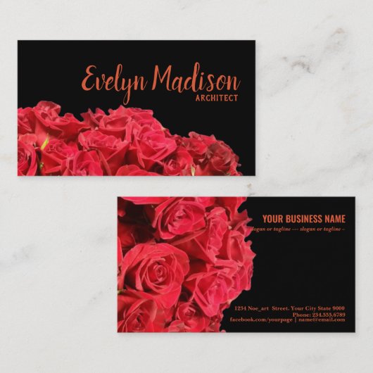 レッドローゼス 名刺 (正面/裏面)