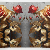 レッドローゼズアンドゴールドスウィート16パーティー招待状 三つ折り招待状 (内部中)