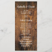 レッドローゼズアンドホースビットウェスタン結婚式 プログラム (裏面)