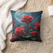 レッドローゼズインザムーンライトホテル装飾用クッション クッション (ブランケット)