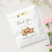 レッドローゼズウォーター色フローラ結婚ズサンキュー フェイバーバッグ (封をした状態)