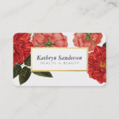 レッドローゼズエコフローラスタイリッシュヴィンテージブーケ 名刺 (正面)