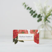 レッドローゼズエコフローラスタイリッシュヴィンテージブーケ 名刺 (スタンド正面)