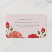 レッドローゼズエコフローラスタイリッシュヴィンテージブーケ 名刺 (裏面)