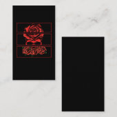 レッドローゼズゴシックスカルウィッカゴシックフラワーズ 名刺 (正面/裏面)