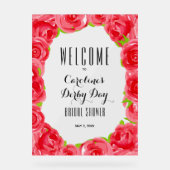 レッドローゼズダービースタイルブライダルシャワー歓迎 アクリルサイン (正面)