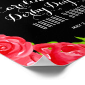 レッドローゼズダービースタイルブライダルシャワー歓迎 ポスター (角)