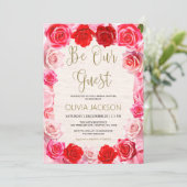 レッドローゼズビーザゲストブライダルシャワー招待 シーズンカード (スタンド正面)
