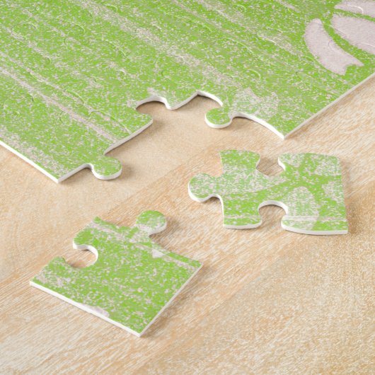 レッドローゼズフローラハートアートラブまたはバレンタイン ジグソーパズル (側面)