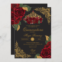 レッドローゼズブラック金ゴールドグリッターティアラキンセアニラ