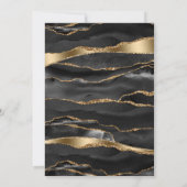 レッドローゼズブラック金ゴールド任意の数誕生日 招待状 (裏面)