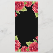 レッドローゼズブラック&金ゴールドグリッター結婚式 プログラム (裏面)