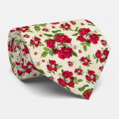 レッドローゼズブーケエレガント花の写真 ネクタイ (ロール)