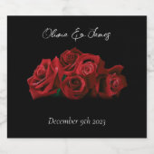 レッドローゼズホワイトブラック結婚ズ ビールラベル (シングルラベル)