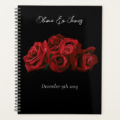 レッドローゼズホワイトブラック結婚ズ プランナー手帳 (正面)