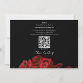 レッドローゼズホワイトブラック結婚ズ 招待状 (裏面)