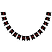 レッドローゼズホワイトブラック バンティングフラッグ (全)