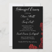レッドローゼズホワイトブラック 招待状 (正面)