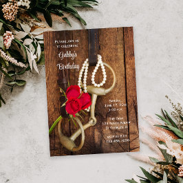 レッドローゼズホースビットカントリーウェスタンバースデーパーティー 招待状