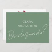 レッドローゼズボホ結婚の花嫁 招待状 (正面/裏面)