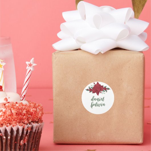 レッドローゼズボホ結婚ズ ラウンドシール (パーティー)