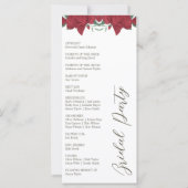 レッドローゼズボホ結婚式 プログラム (裏面)