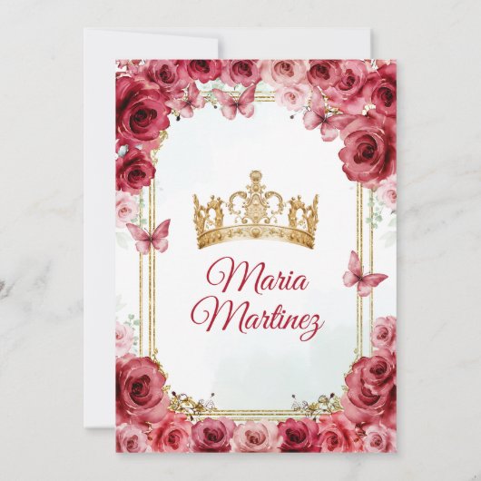 レッドローゼズメキシコプリンセスキニャネラフローラ 招待状 (裏面)