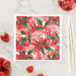 レッドローゼズ紙ディナーナプキンズ