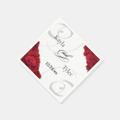 レッドローゼズ結婚ナプキン スタンダードカクテルナプキン (角)