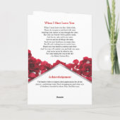 レッドローゼズ葬儀プログラム |メモリアルプログラム カード (裏面)