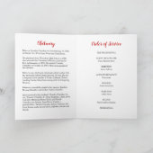 レッドローゼズ葬儀プログラム |メモリアルプログラム カード (内部)