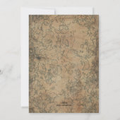 レッドローゼズ&金ゴールドハートブライダルシャワー招待状 招待状 (裏面)