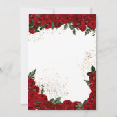 レッドローゼズ&金ゴールドファンシーレッドボールガウンキンセアニラ 招待状 (裏面)