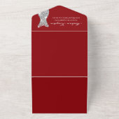 レッドローゼダイヤモンドガウンドレス50thバースデーパーティー オールインワン招待状 (外側)