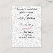 レッドローゼダマスク披露宴カード エンクロージャーカード (裏面)