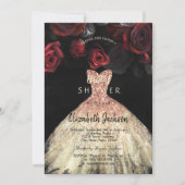 レッドローゼドレス、ブライダルシャワー 招待状 (正面)