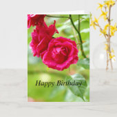 レッドローゼバースデーグリーティングカード カード (黄色い花)