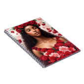 レッドローゼビューティフルブラックウーマンアート ノートブック (右側)