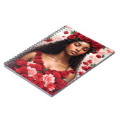 レッドローゼビューティフルブラックウーマンアート ノートブック (左側)