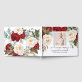 レッドローゼフォト悔やみや弔慰葬儀水彩 ゲストブック (全面)