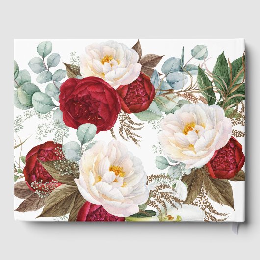 レッドローゼフォト悔やみや弔慰葬儀水彩 ゲストブック (裏面)