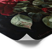 レッドローゼフラワーアートプリントポスター ポスター (角)