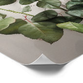 レッドローゼフラワーアートプリントポスター ポスター (角)